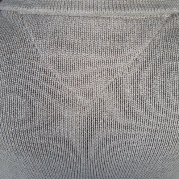 Calvin Klein Jeans SZ M 100% Cotton Tan Knit 2 Button Shawl Collar Men's Sweater - Picture 9 of 16